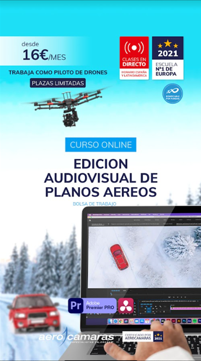 Curso Online de edición audiovisual de planos aereos