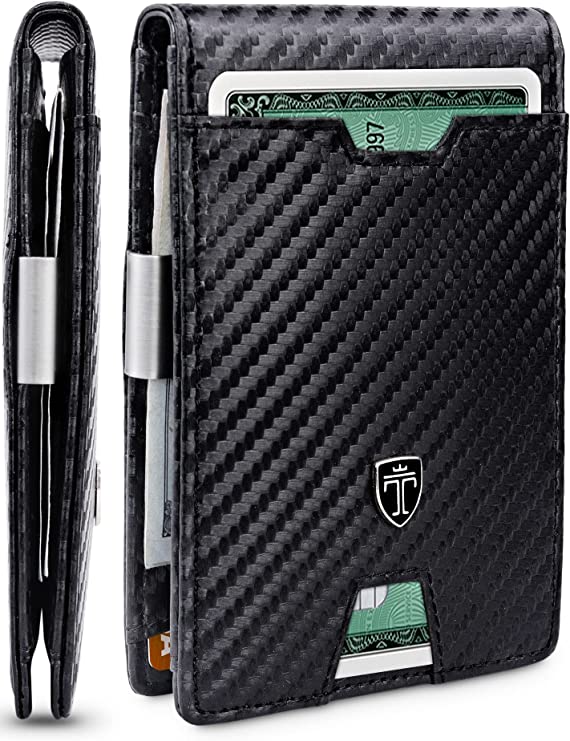 Travando Men’s Slim Wallet with Money Clip